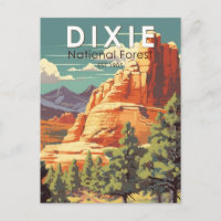 Forêt nationale de Dixie Utah Voyage Art Vintage