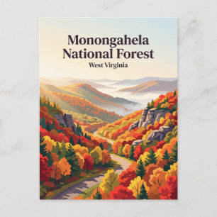 Carte Postale Forêt nationale de Monongahela aux États-Unis