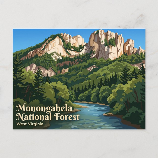 Carte Postale Forêt nationale de Monongahela USA (Devant)
