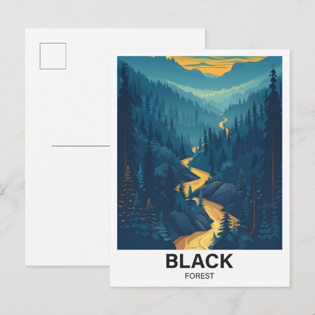 Carte Postale Forêt-Noire Bade-Wurtemberg Allemagne Voyage (Devant / Derrière)