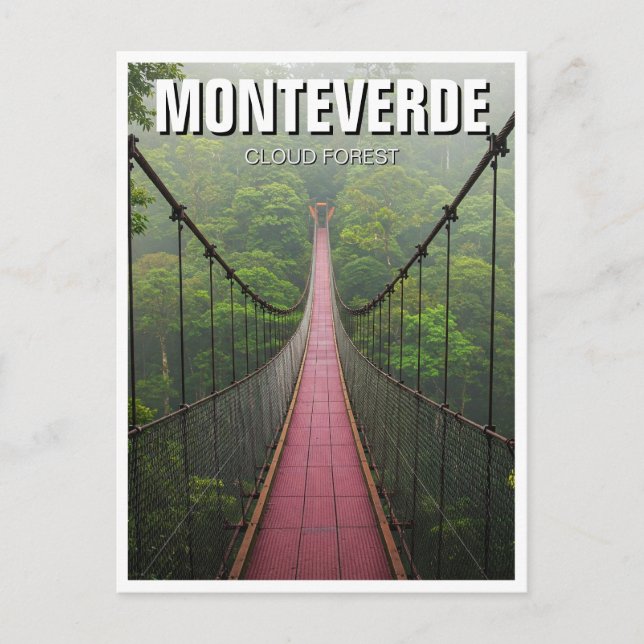 Carte Postale Forêt nuageuse de Monteverde Costa Rica Voyage (Devant)