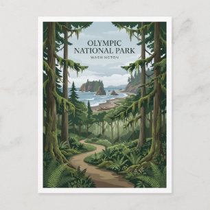 Carte Postale Forêt pluviale de Hoh Forks Washington