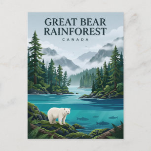 Carte Postale Forêt pluviale de la Grande Ourse Canada