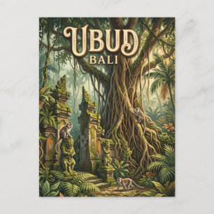Carte Postale Forêt sacrée des singes Ubud Indonésie