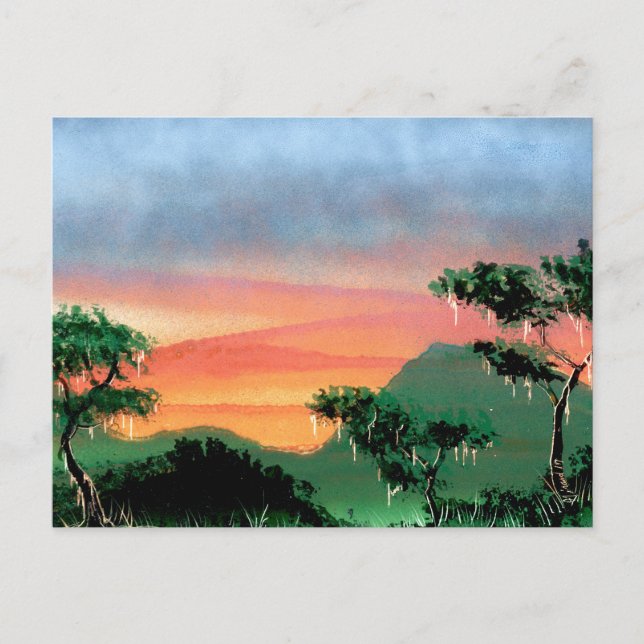 Carte Postale Forêt tropicale radieuse (Devant)
