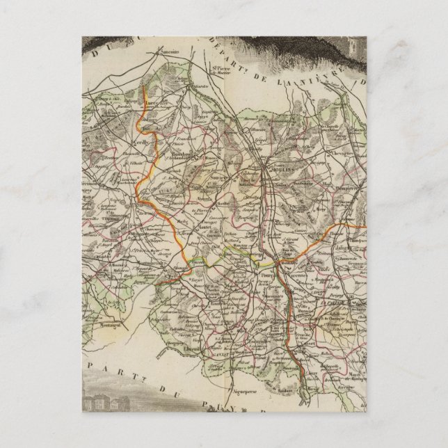 Carte Postale Forêts et limites des villes (Devant)