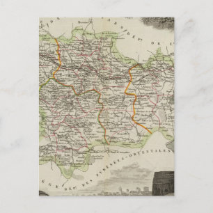 Carte Postale Forêts montrées par le district de stippling