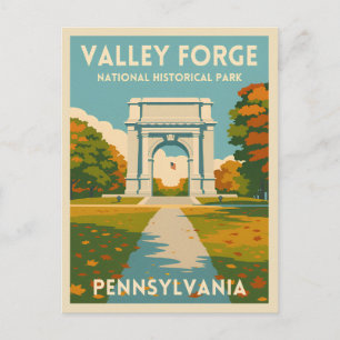 Carte Postale Forge de la vallée de la Pennsylvanie Vintage voya
