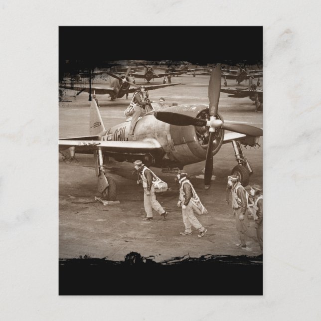 Carte Postale Formation des pilotes de chasse sur les volants P- (Devant)