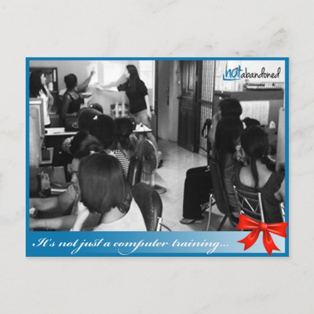 Carte Postale Formation informatique pour 1 fille (Devant)