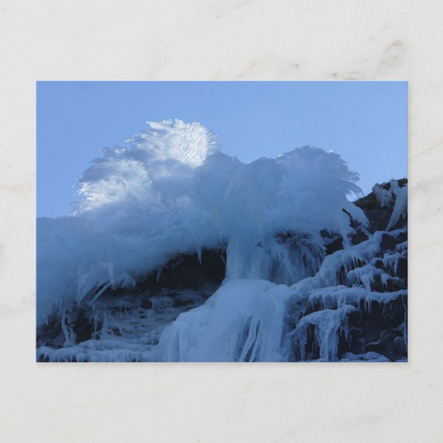 Carte Postale Formation naturelle de glace en cascade sur Bunker (Devant)