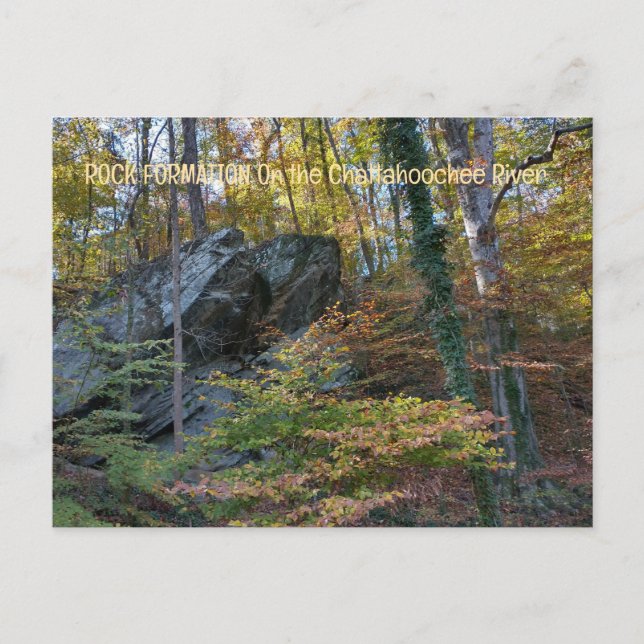Carte Postale Formation rocheuse de la rivière Chattahoochee Atl (Devant)