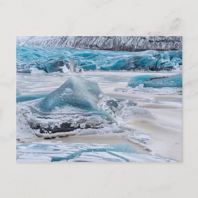 Carte Postale Formations de glace sur le glacier (Devant)