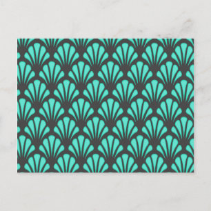 Carte Postale Forme de coquille Art déco