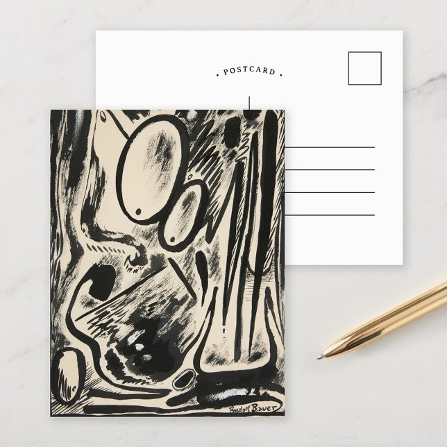 Carte Postale Formes abstraites | Rudolf Bauer (Créateur téléchargé)