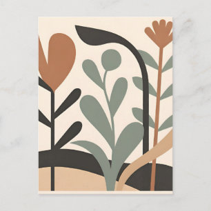 Carte Postale Formes botaniques abstraites
