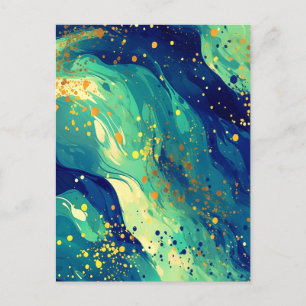 Carte Postale Formes de flux Abstraites