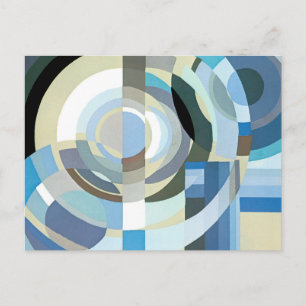 Carte Postale Formes géométriques Art Déco Pochoir Jazz vintage