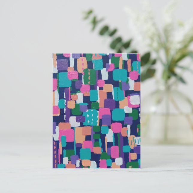 Carte Postale Formes géométriques en couleur gras (Debout devant)