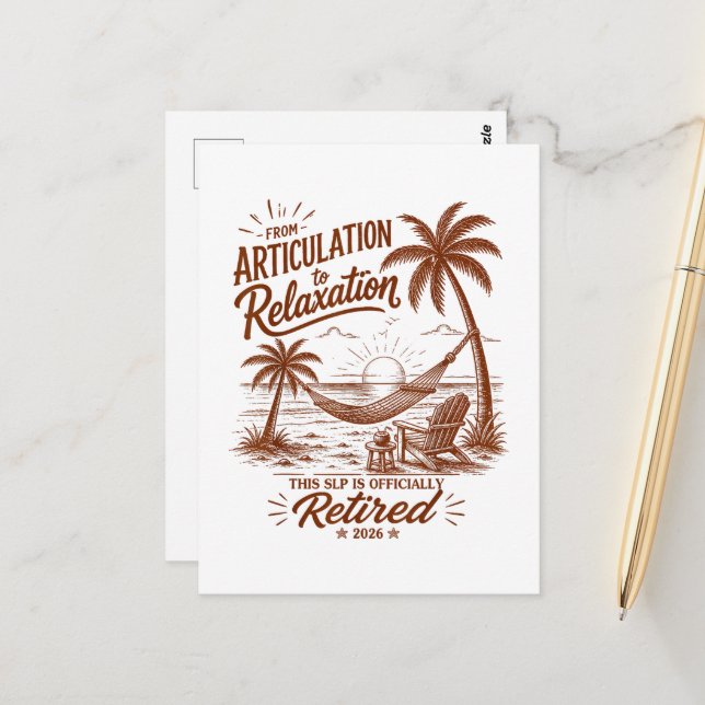 Carte Postale Formulaire de retraite de l'articulation à la rela (Devant/Arrière en situation)