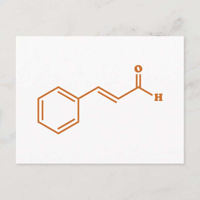 Carte Postale Formule chimique moléculaire de cinnamaldéhyde de  (Devant)