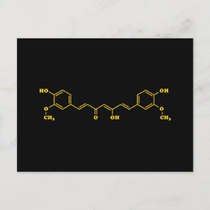 Carte Postale Formule chimique moléculaire de curcumin curcumin