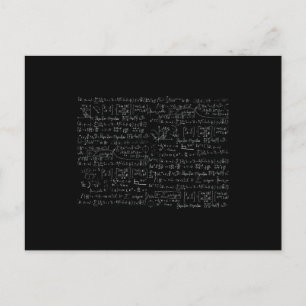 Carte Postale Formules de Mathématiques Motif
