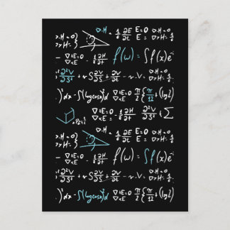 Carte Postale Formules mathématiques mathématiques physique prof