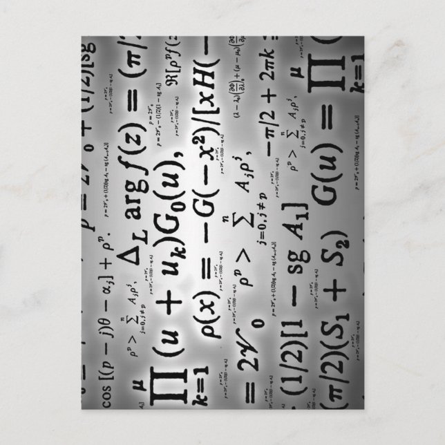 Carte Postale Formules scientifiques (Devant)