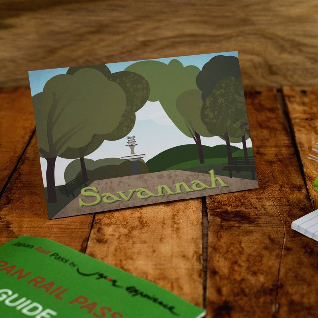 Carte Postale Forsyth Park à Savannah, Géorgie (Créateur téléchargé)