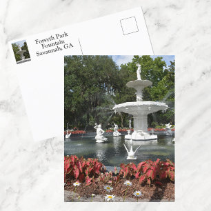 Carte Postale Forsyth Park Fontaine Savannah GA Photographie