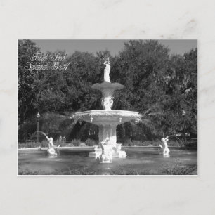 Carte Postale Forsyth Park Fontaine Savannah, Géorgie