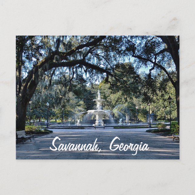 Carte postale Forsyth Park Savannah Georgia (Devant)