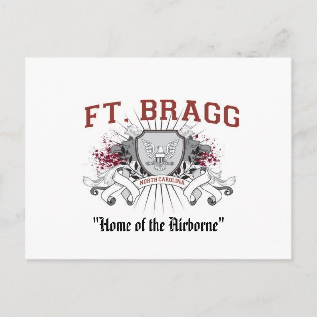 Carte postale Fort Bragg "Home of the Airborne" (Devant)