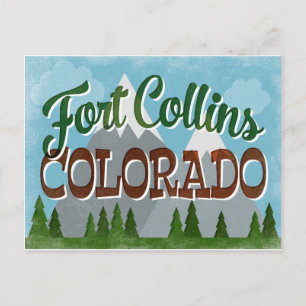 Carte Postale Fort Collins Colorado Snowy Mountains