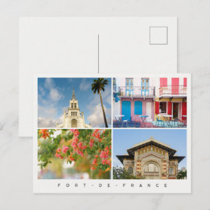 Carte Postale Fort-de-France Martinique Collage de photos de voy