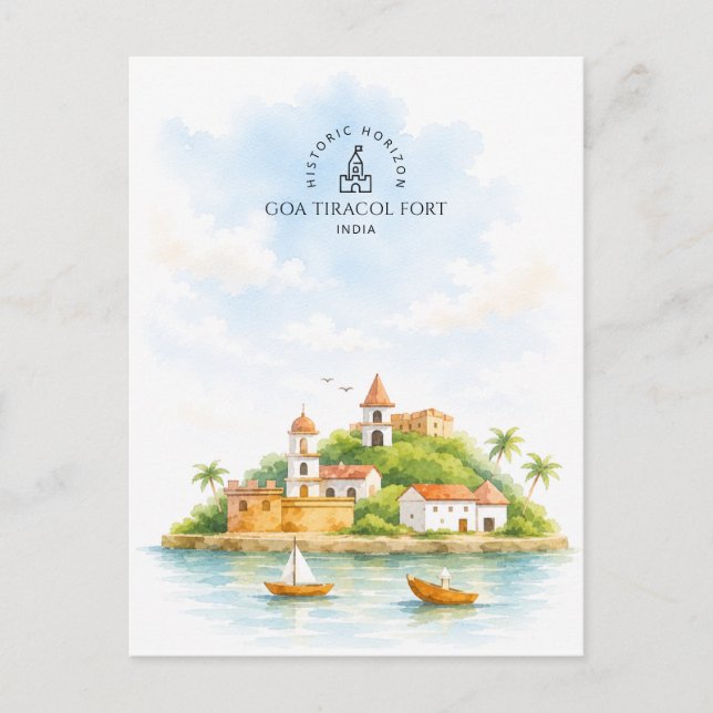 Carte Postale Fort de Tiracol, Goa, Inde | Paysage architectural (Devant)