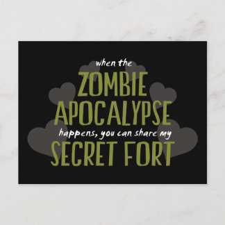 Carte Postale Fort de Zombie Apocalypse