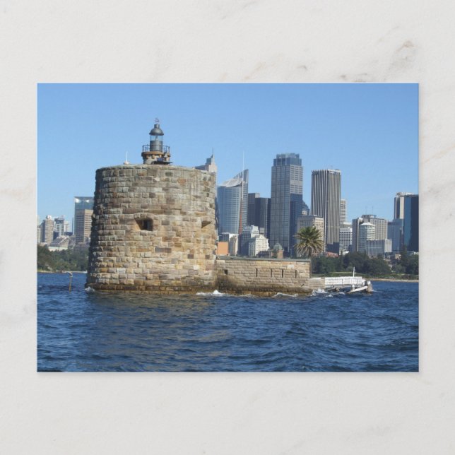 Carte postale Fort Denison & Sydney Skyline (Devant)
