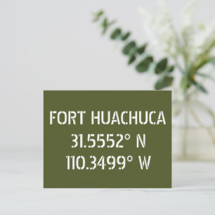 Carte postale Fort Huachuca Latitude Longitude