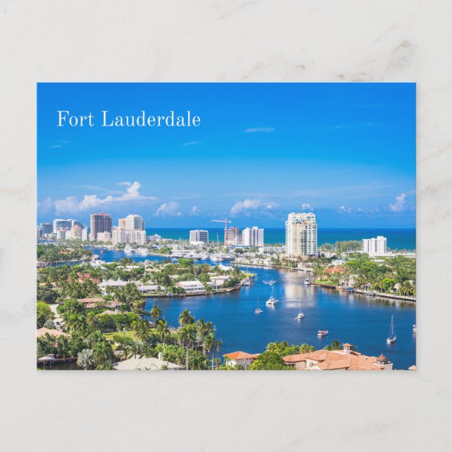 Carte Postale Fort Lauderdale, Florida Summer City View (Devant)