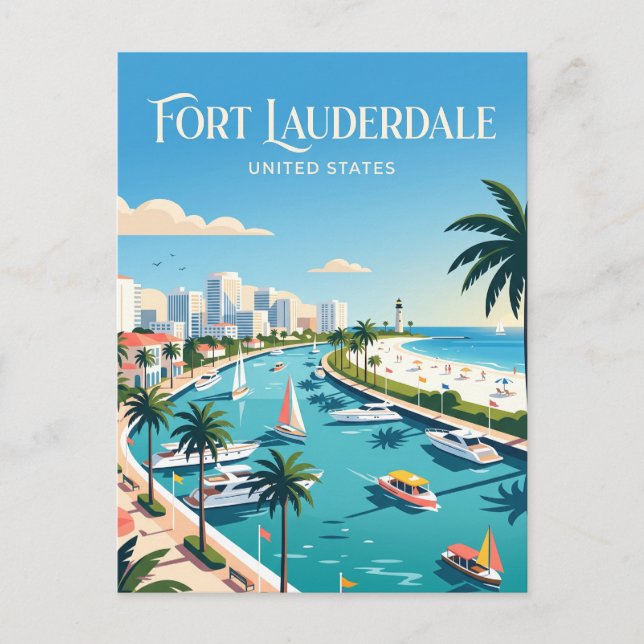 Carte Postale Fort Lauderdale Floride (Devant)