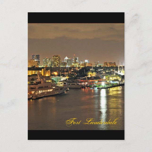 Carte Postale Fort Lauderdale, Floride, la Venise américaine (Devant)