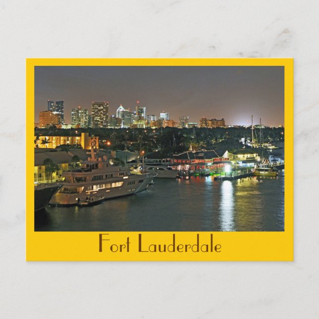 Carte Postale Fort Lauderdale, La Venise des Amériques (Devant)