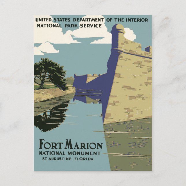 Carte Postale Fort Marion Monument National St Augustine Floride (Devant)