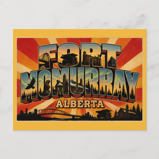 Carte Postale Fort McMurray Alberta Esprit Nordique (Devant)