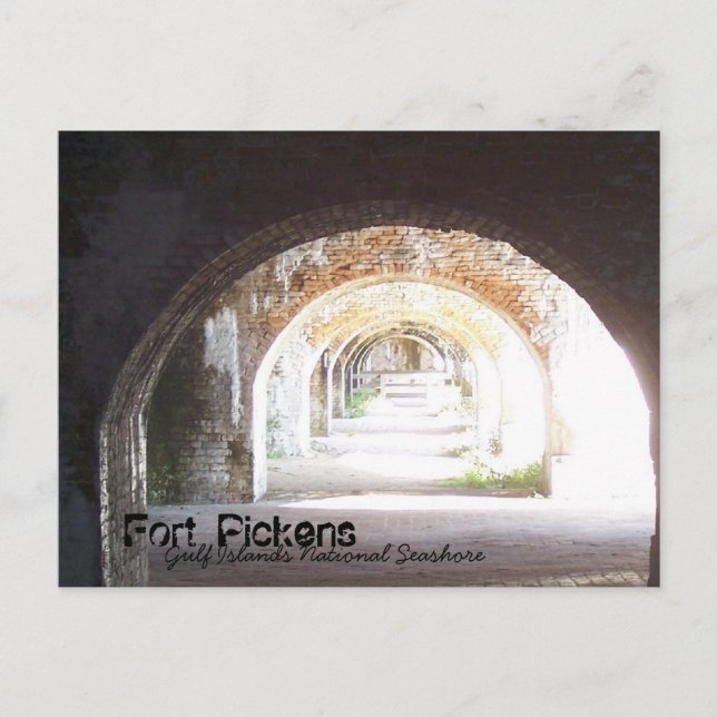 Carte Postale Fort Pickens, Côte nationale des îles Gulf (Devant)