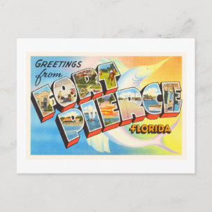 Carte Postale Fort Pierce Floride FL Vieux Souvenir de Voyage Vi