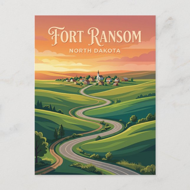 Carte Postale Fort Ransom États-Unis (Devant)