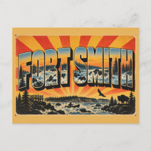 Carte Postale Fort Smith NT Rapides Forêt Boréale Art